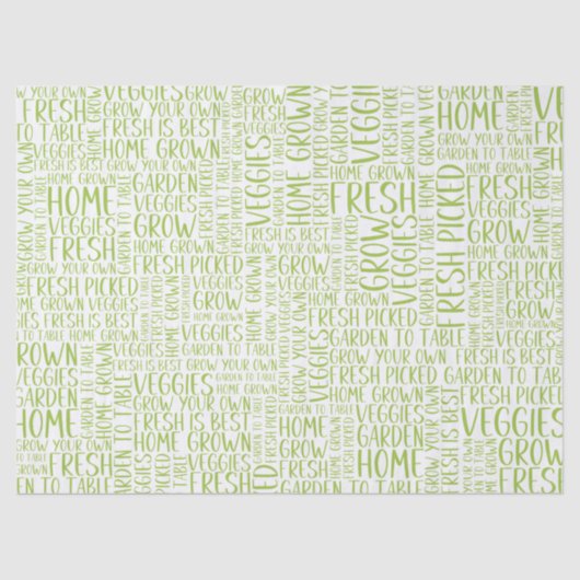 Gardener Veggies Love to Garden Tissuepapier (Voorkant)