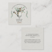 Gardener Waterverf Watering kan Vierkante Visitekaartje (Voorkant / Achterkant)