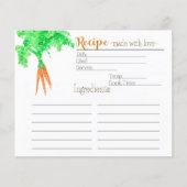 Gardener's Carrot Recept Kaart (Voorkant)