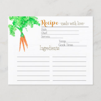 Gardener's Carrot Recept Kaart