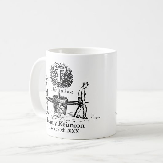 Gardeners Family Reunion Mok met aangepaste naam (Voorkant links)