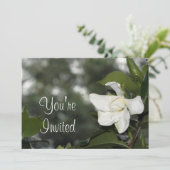 Gardenia Background Invitation Kaart (Staand voorkant)