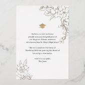 Gardenia Black Arch Foto Afstuderen Aankondiging (Achterkant)