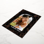 Gardenia Black Arch Photo Faire-part de graduation (Rotation)