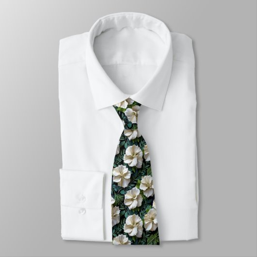Gardenia & Cederblad Naadloos Botanisch Patroon Stropdas (Gebonden)