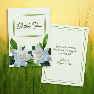 Gardenia Fleurs Merci Cartes de message