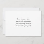 Gardenia Floral Enregistrer La Carte Date (Dos)