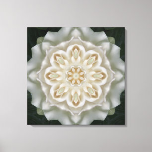 Gardenia Inner Glow Mandala Canvas Afdrukken