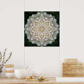 Gardenia Inner Glow Mandala Poster Imprimer (Cuisine)