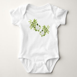 Gardenia jasmine florale waterverf baby romper