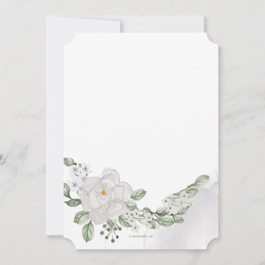 Gardenia-Vrijgezellenfeest Kaart (Achterkant)