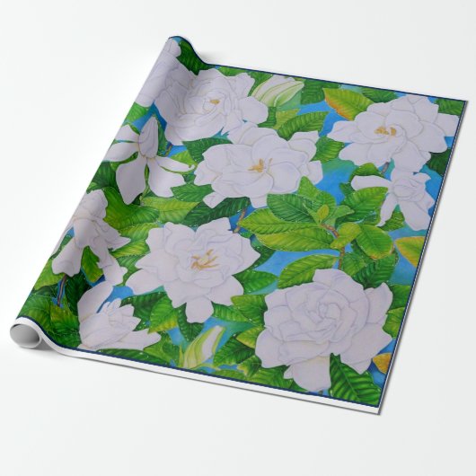 Gardenias Cadeaupapier (Uitgerold)
