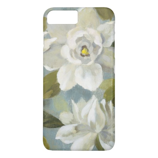 Gardenias op Slate Blue Case-Mate iPhone Case (Achterkant)