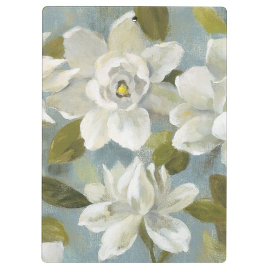 Gardenias op Slate Blue Klembord (Achterkant)