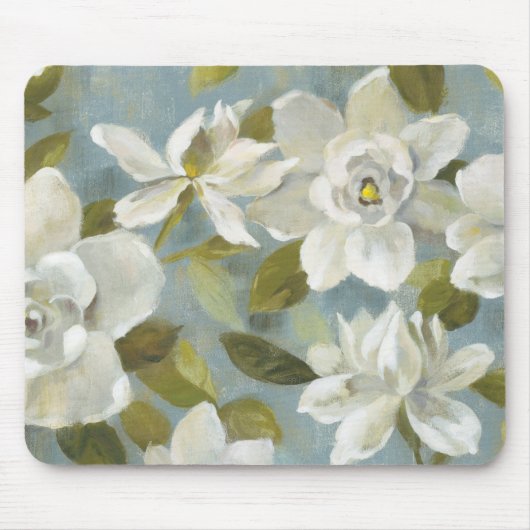 Gardenias op Slate Blue Muismat (Voorkant)