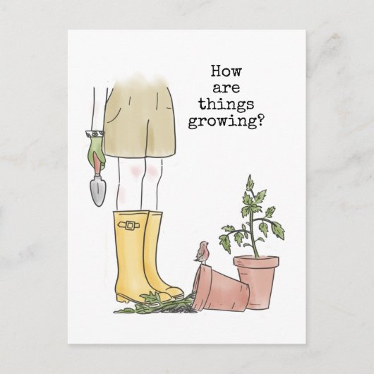 Gardening Briefkaart (Voorkant)