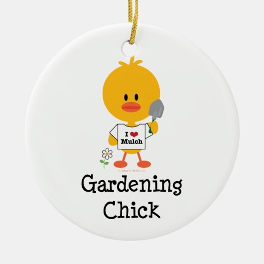 Gardening Chick Ornament (Voorkant)