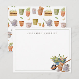 Gardening, gereedschap Persoonlijke schrijfmachine Notitiekaartje