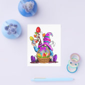 Gardening Gnome Bunny Eggs Love Paasdag Flyer (Enkel)