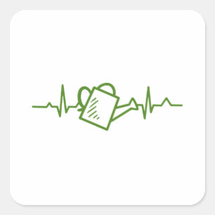 Gardening in water vierkante sticker