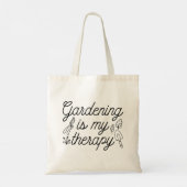 Gardening is mijn therapie tote bag (Achterkant)
