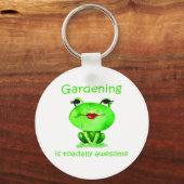 Gardening is Toadally Geweldige Fun Toad Quote Sleutelhanger (Voorkant)