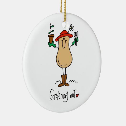 Gardening Nut T-shirts en cadeautjes Keramisch Ornament (Rechts)