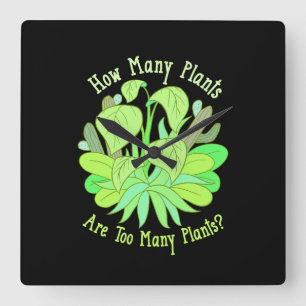 Gardening Plant Lover Gifts Vierkante Klok