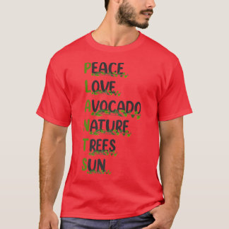 Gardening Plant Peace Love Avocado Natuur Trees Su T-shirt