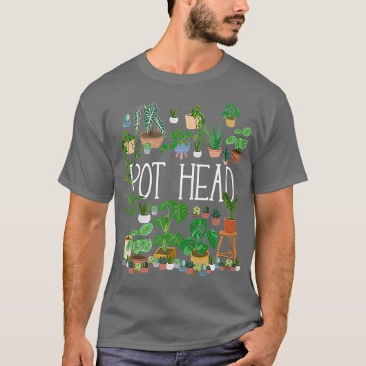 Gardening Potlood Plant Lover Pot Head Gardener T-shirt (Voorkant)