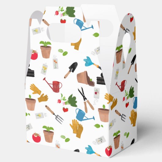 Gardening Tools Planten Gardener Nursery Pattern Bedankdoosjes (Geopend)