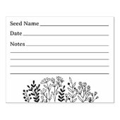 Gardening van zaaigoed 	rubberstempel (Afrduk)