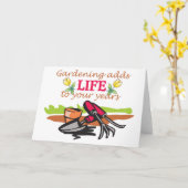 Gardening voegt leven toe kaart (Gele Bloem)