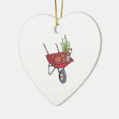GARDENING WHEELBARROW KERAMISCH ORNAMENT (Links)