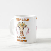 garder calme et amour Giraffe Mugs 2024 (Devant gauche)