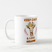 garder calme et amour Giraffe Mugs 2024 (Gauche)