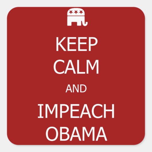 GARDER CALME et IMPEACH OBAMA Stickers (Devant)