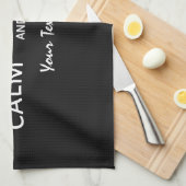 GARDER CALME & PLAY POKER serviette personnalisée (Quart Plié)