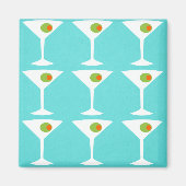 Garder 'Em Coming Martini Magnet (turquoise) (Devant)