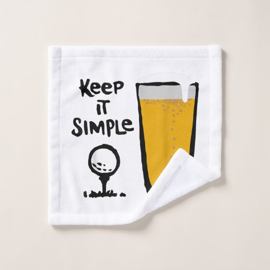 Garder Il Simples Funny Golf Bière (Gant de toilette)