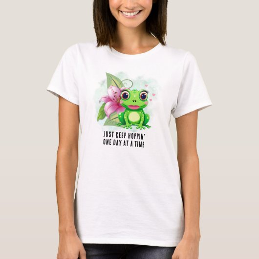 Garder la grenouille colorée de Hoppin' T-shirt ad (Devant)