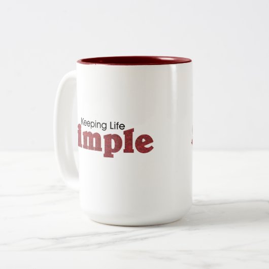 Garder la vie simple café Mug (Devant gauche)
