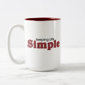 Garder la vie simple café Mug (Gauche)