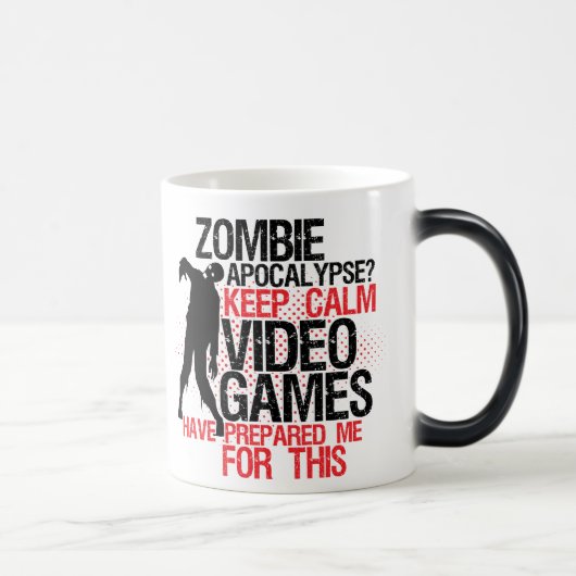 Garder le calme amusants joueurs Mug Zombie Apocal (Droite)