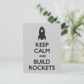 Garder le calme Visiter Mars carte postale (Debout devant)