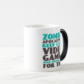 Garder le calme Zombie Apocalypse Gamers Drôle Mug (Devant droit)