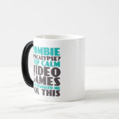 Garder le calme Zombie Apocalypse Gamers Drôle Mug (Devant gauche)