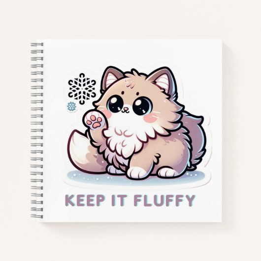 Garder le chaton Fluffy sur le Carnet (Devant)