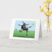 Garder le contact Carte de voeux blanche Humour (Fleur jaune)