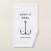 Garder Reel Pêcher Drôle Fête des pères Rester tru (Serviette à main)